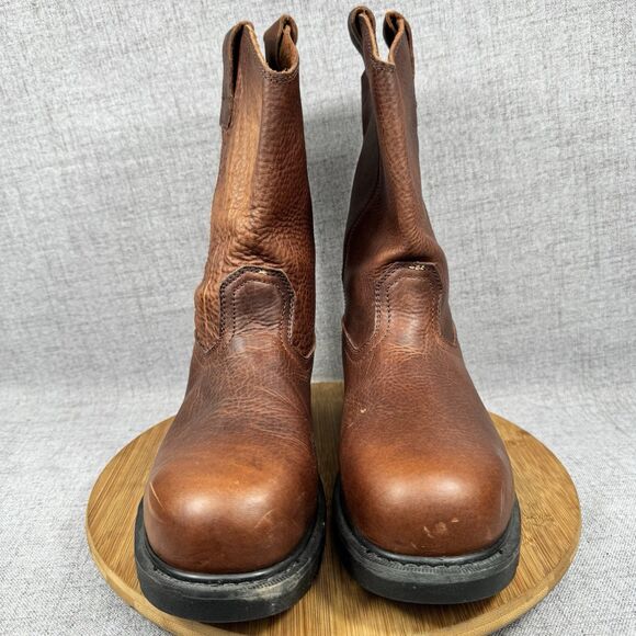 Iron Age Boots Men\'s Size 9.5 M Hauler Wellington Work Leather